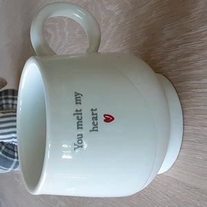 You Melt My Heart Typewriter Font Embossed Red Heart Dennis East Design 16 oz